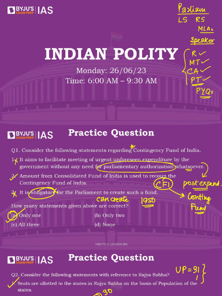 Polity Lecture 6 151662360050150 | PDF