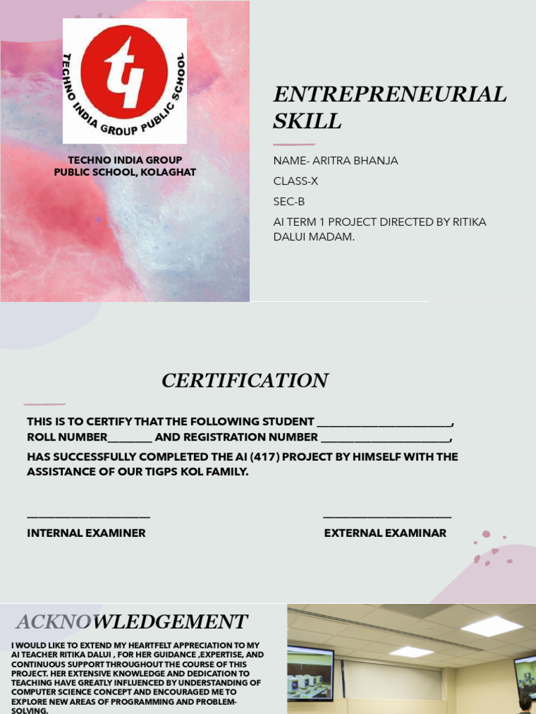 Entrepreneurial Skills Pdf