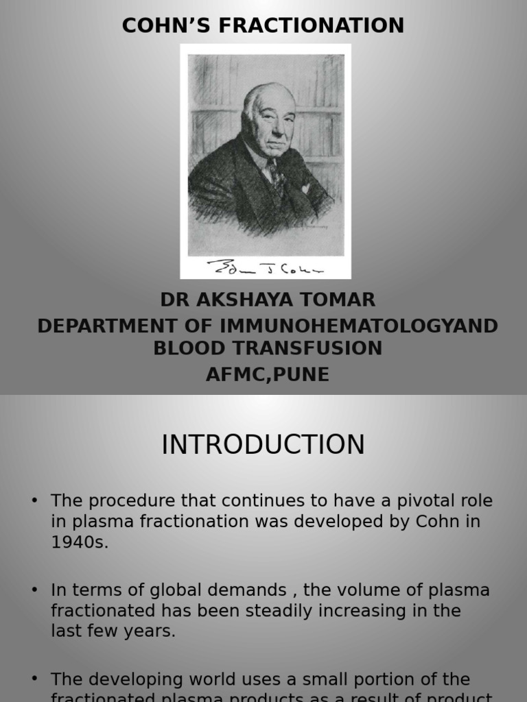 Cohn's Fractionation | PDF