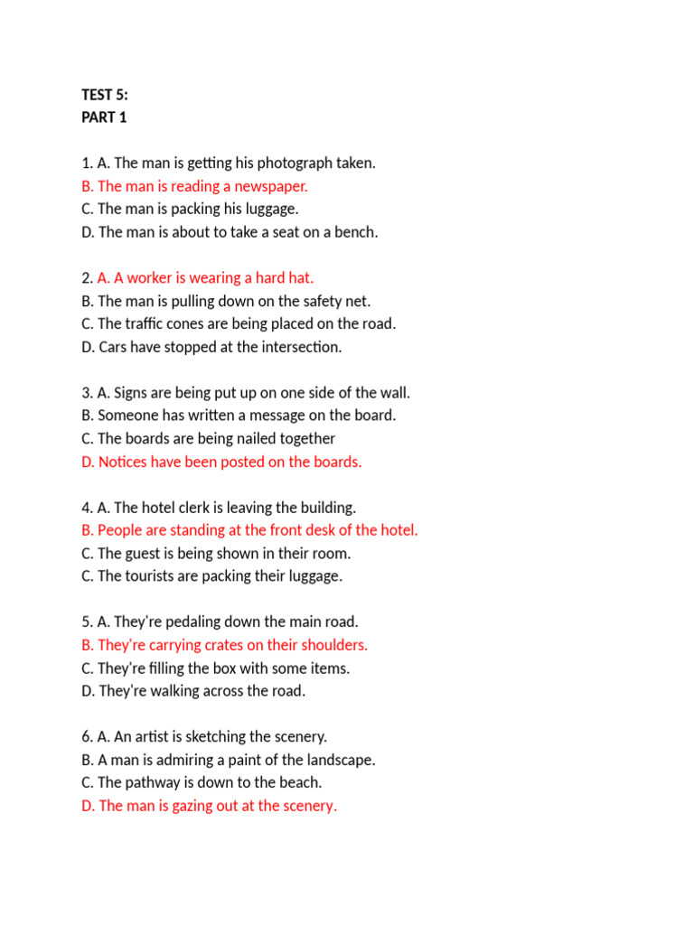 Test 5 - Key - Part 1+2 | PDF