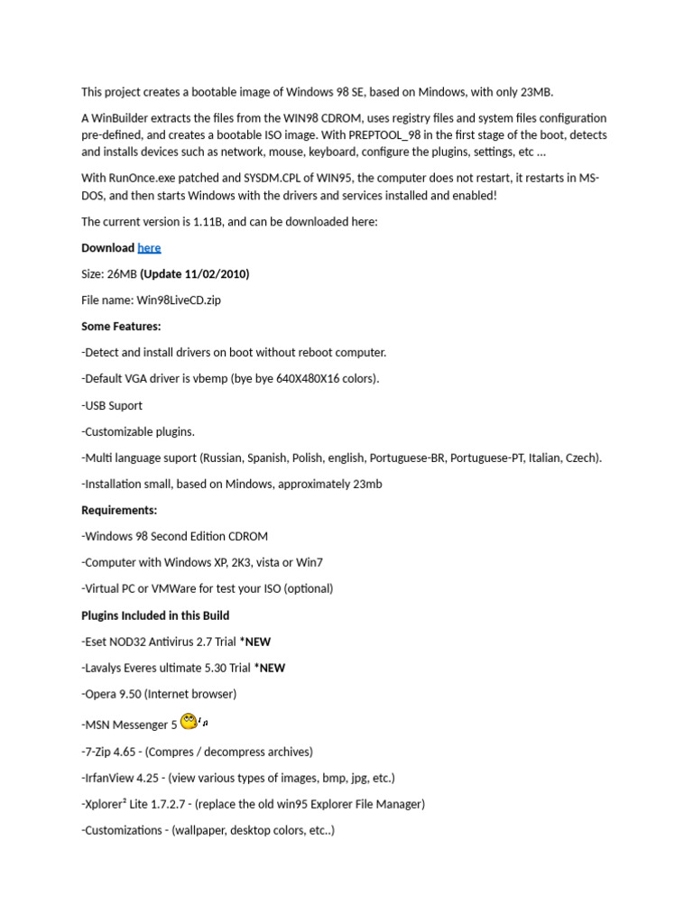 Unofficial service packs for windows versions pdf