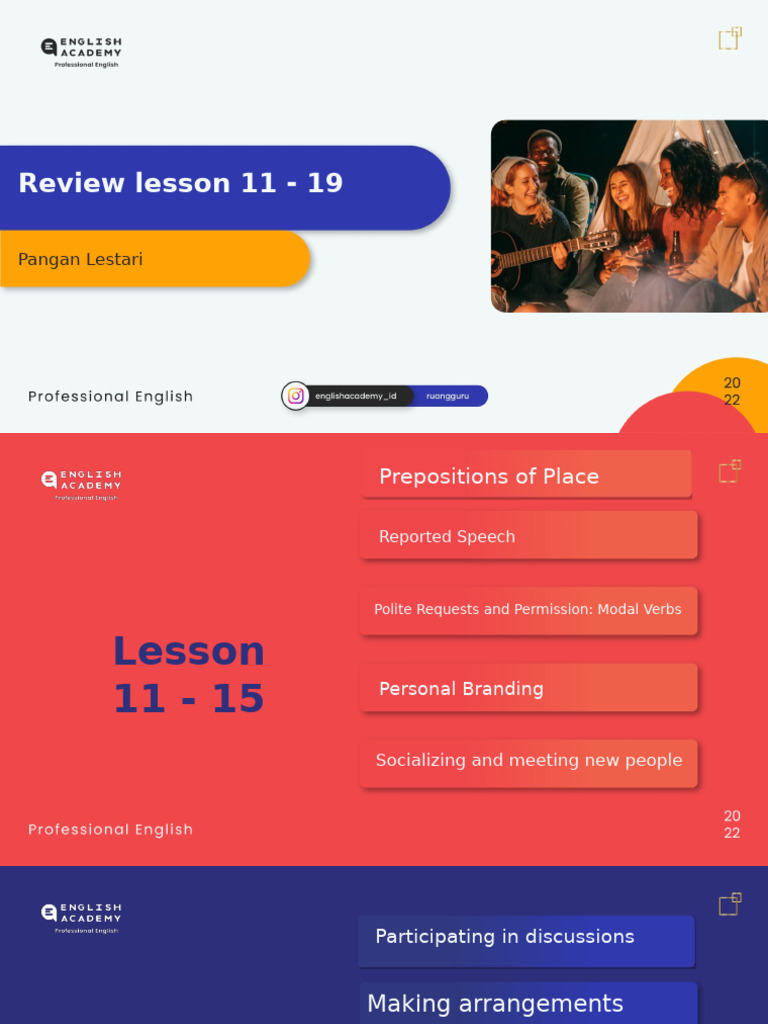 Lesson 20 - Review - Final Test | PDF