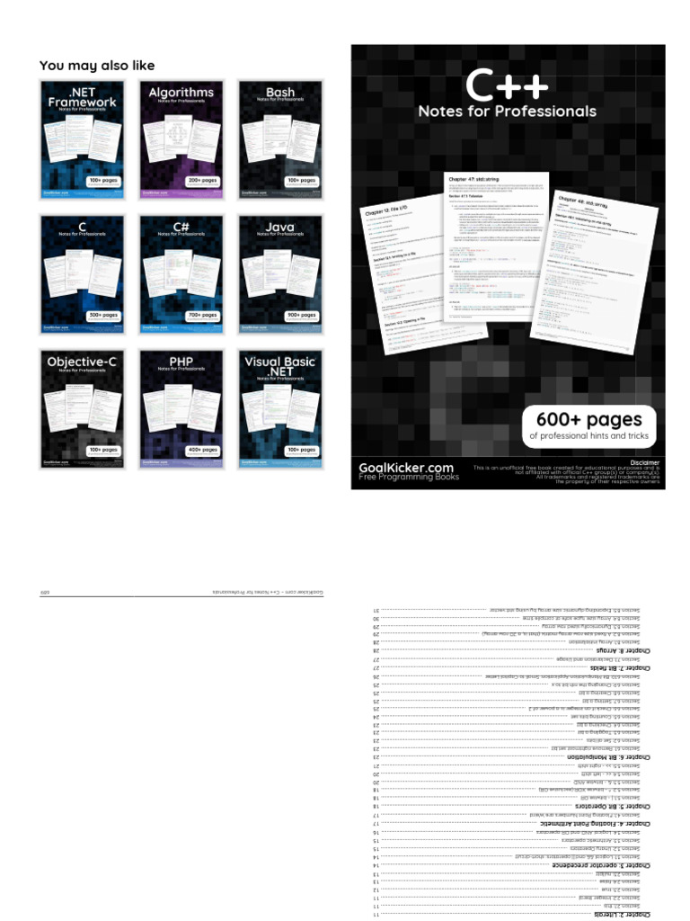C++ Language - Booklet | PDF