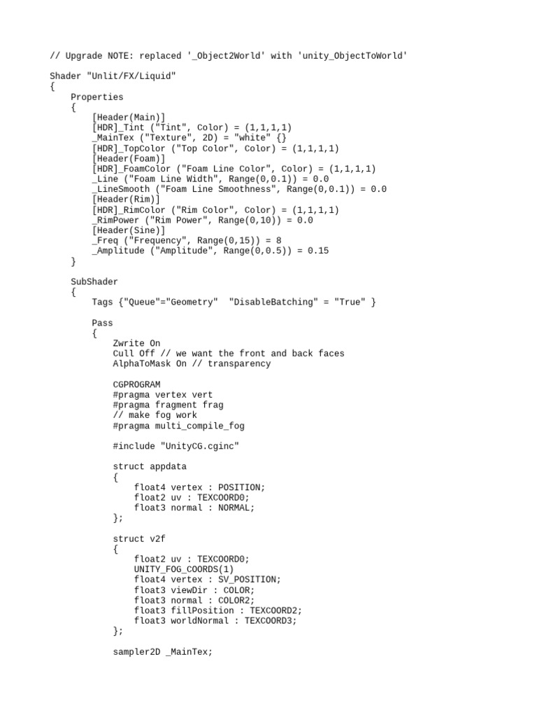 Liquid shader pdf
