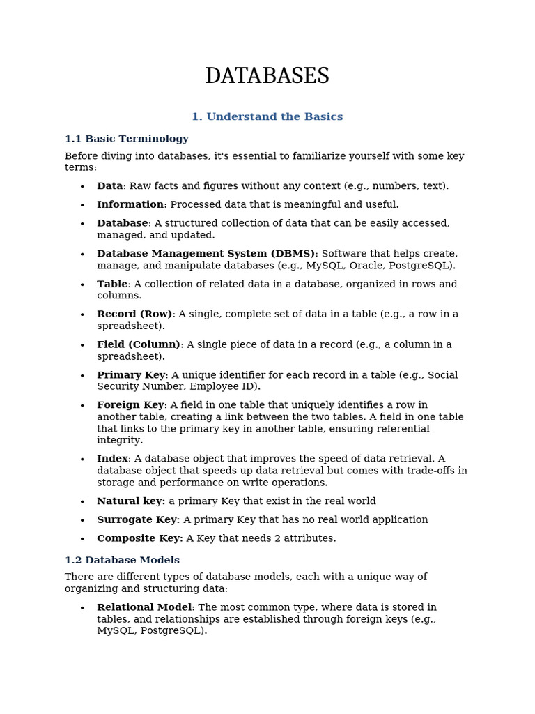 DATABASES | PDF