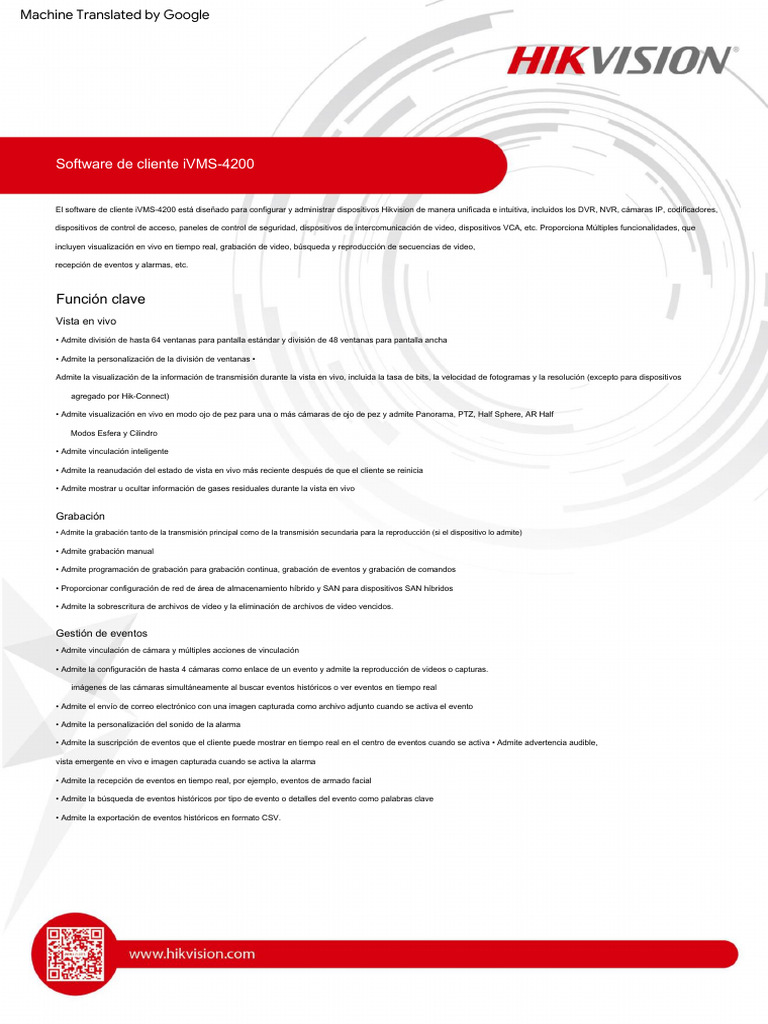 iVMS-4200-Client-Software_Datasheet_V3.7.0_2021229-1 | PDF