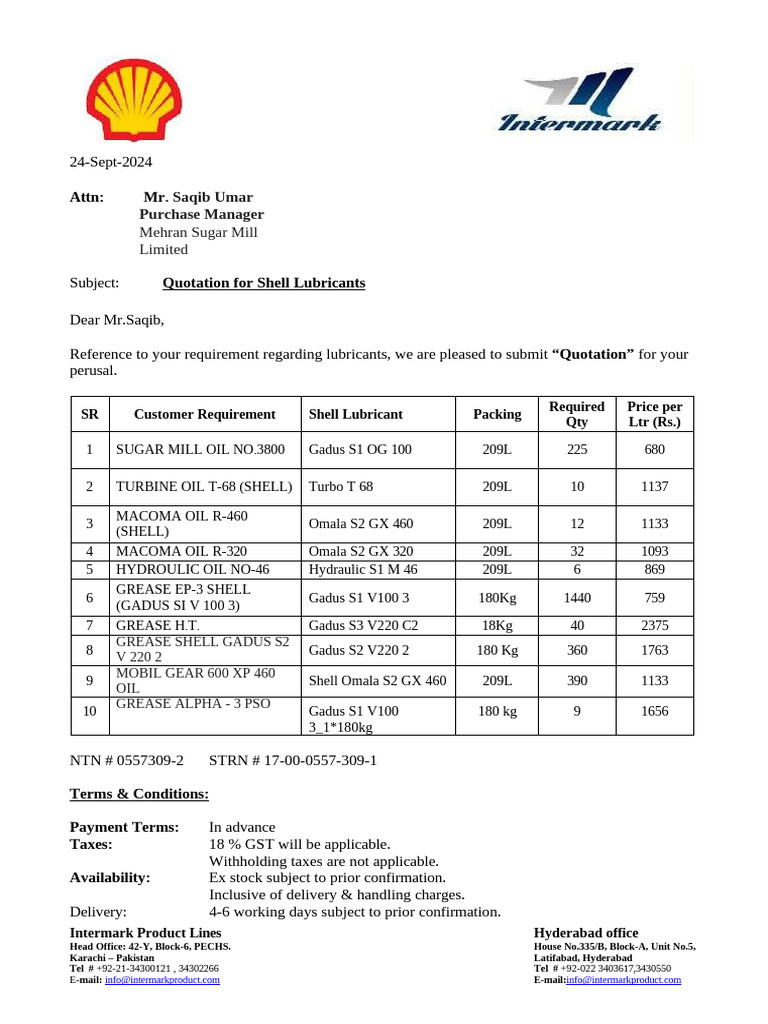 Mehran Sugar PVT LTD 24-09-24 | PDF