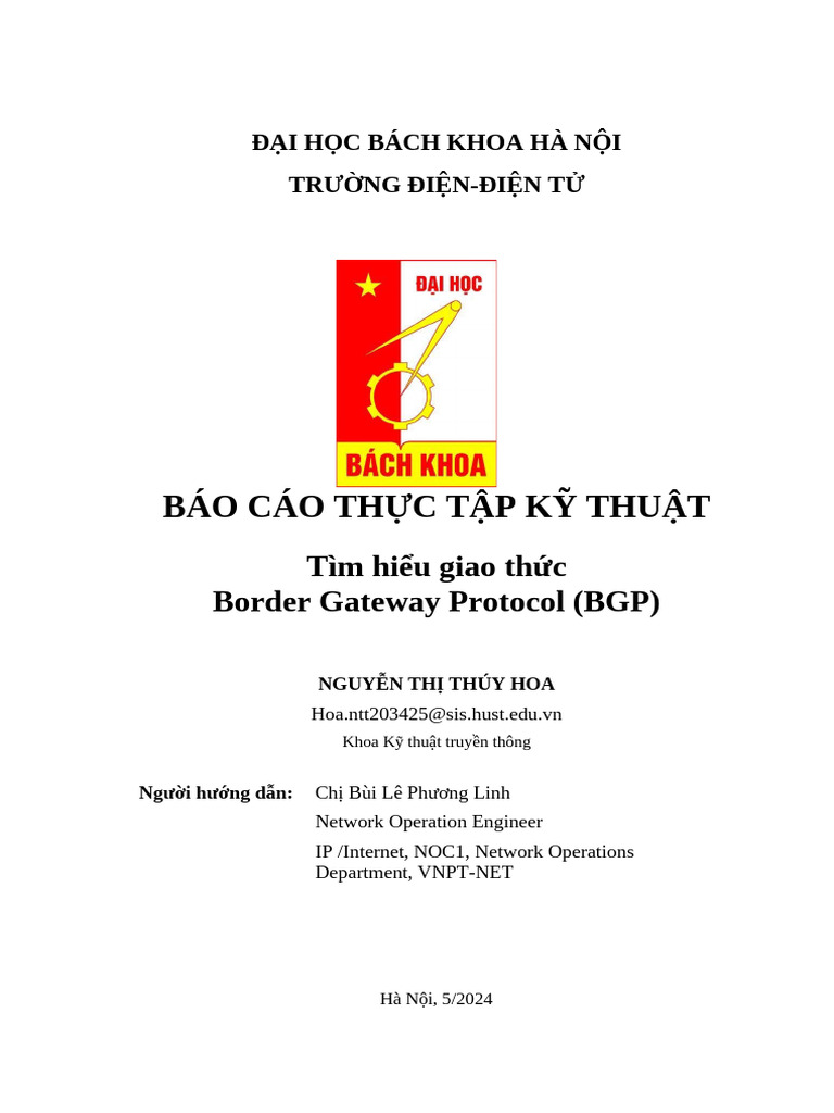 Giao Thức Định Tuyến BGP Border Gateway Protocol | PDF