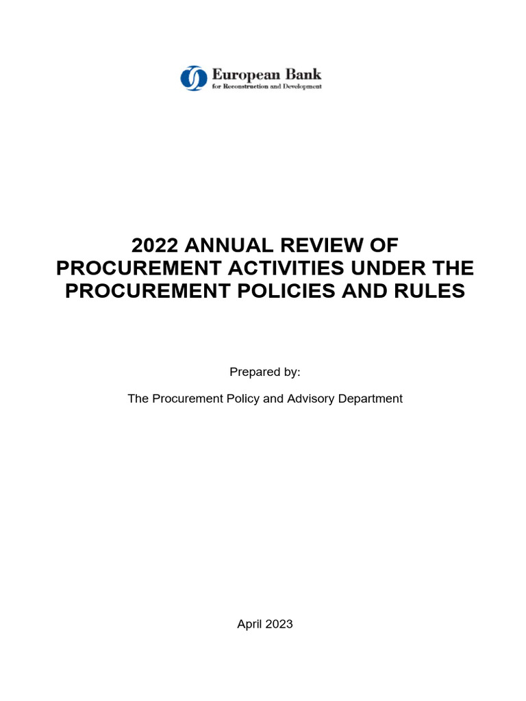 Annual Procurement Review 2022 | PDF