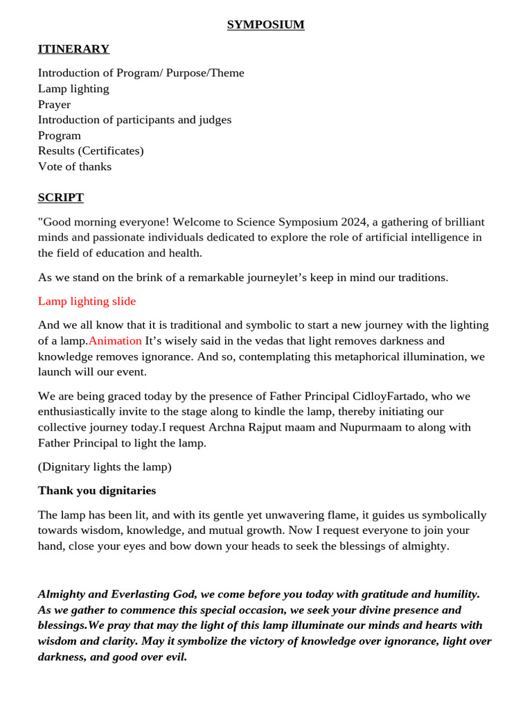 Symposium On Ai Script To Introduce Participants PDF