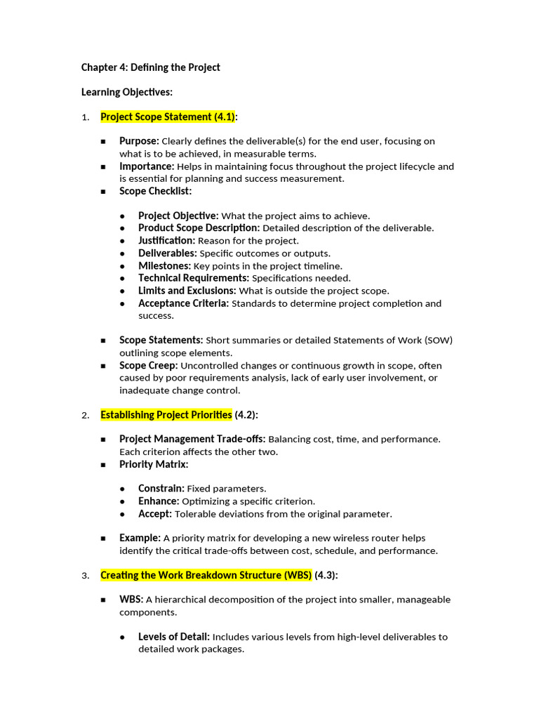 Chapter 4 Summary | PDF