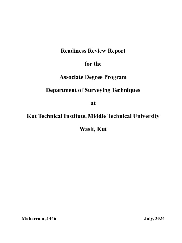 Readiness Review Report Pdf