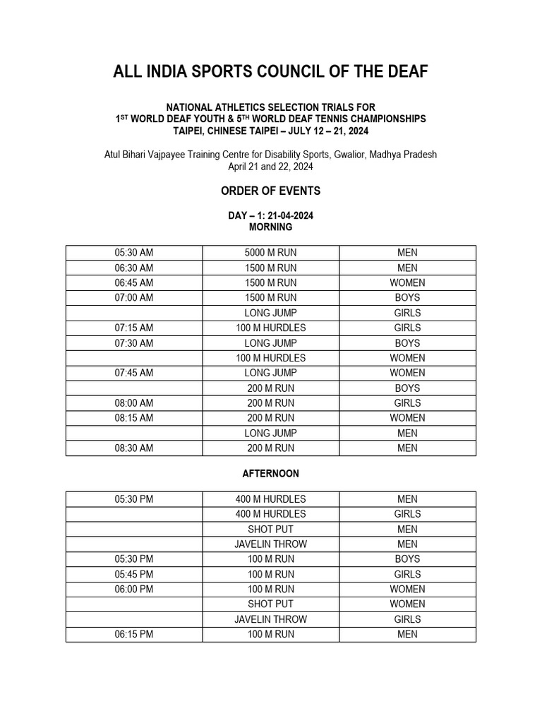 001 - Order of Events | PDF