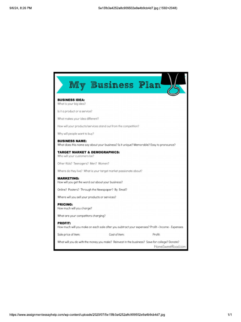 Business Plan Idea How To Write | PDF