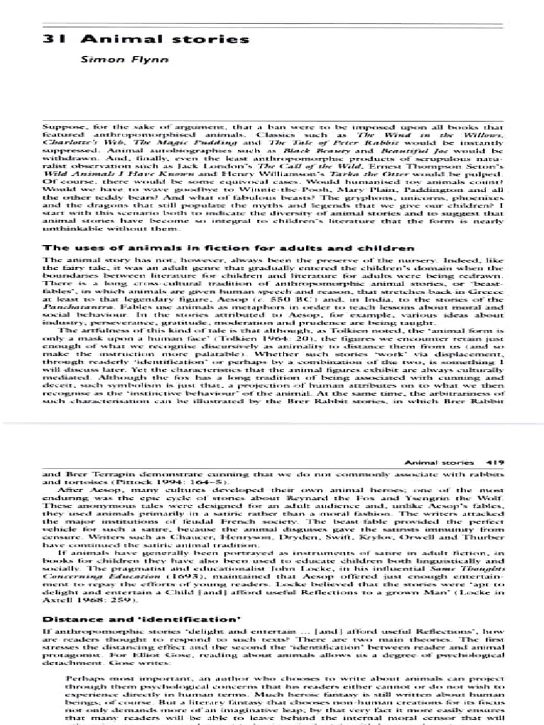 Animal Stories | PDF
