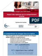 Etude Shopper ECR 2010 Report Et Subsitution vs Ruptures Mode de lit