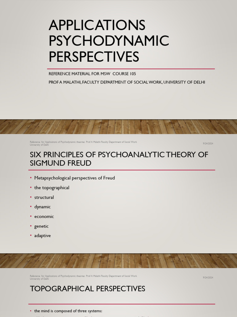 Applications Psychodynamic 2024 | PDF