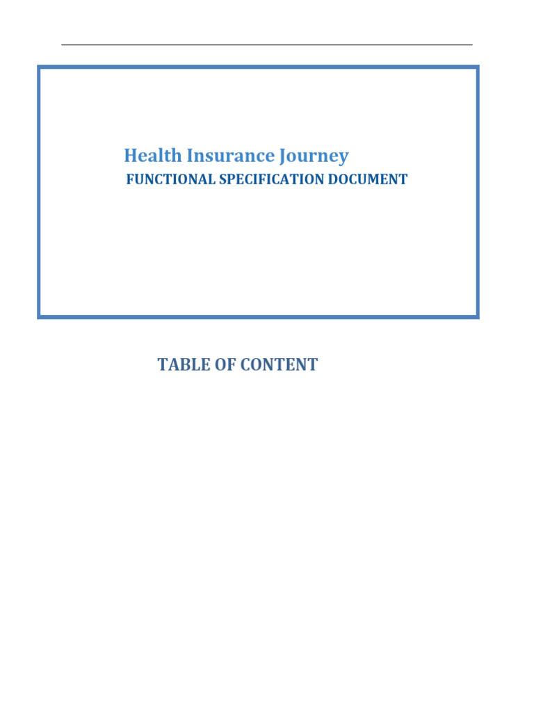 BRD - SRS - KGI - Health Insurance | PDF