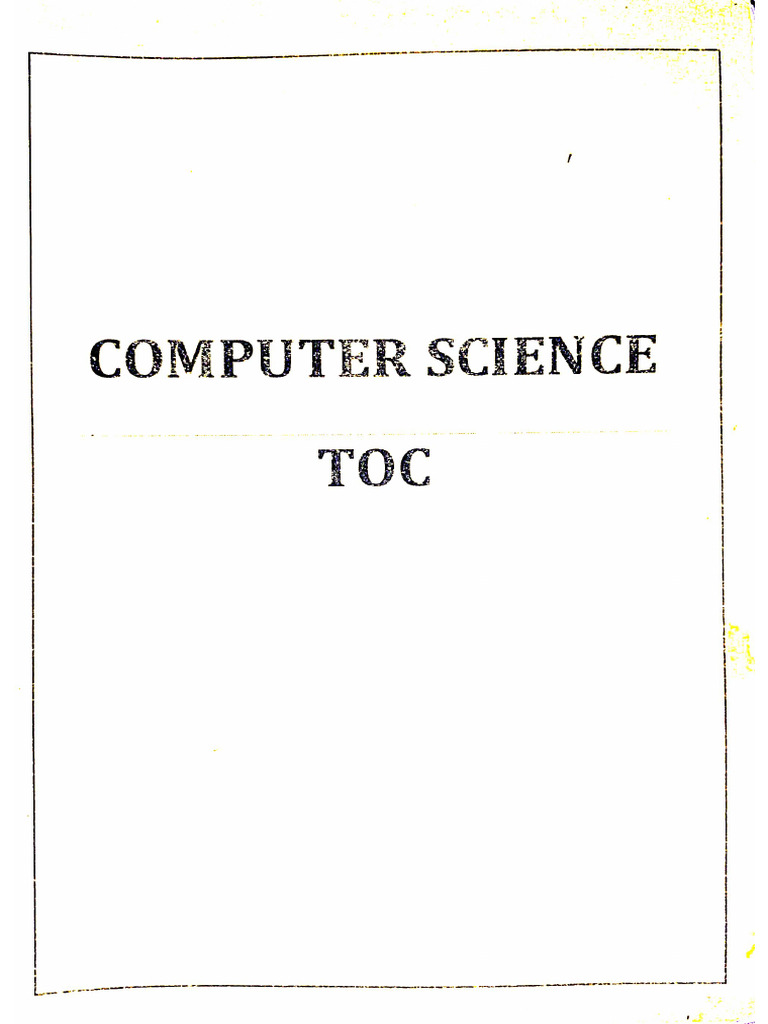 Theories of Computation | PDF