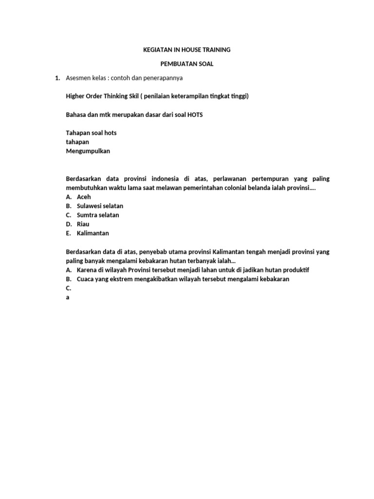Soal HOTS | PDF