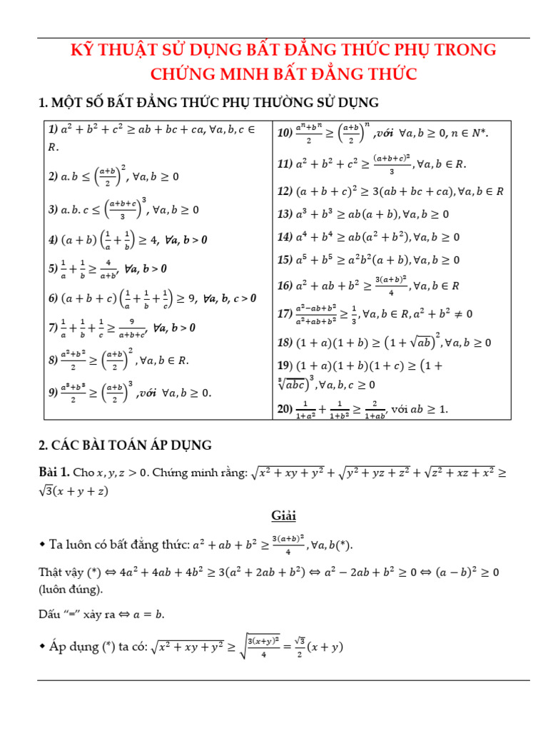 CHUYÊN ĐỀ BDT PHỤ | PDF