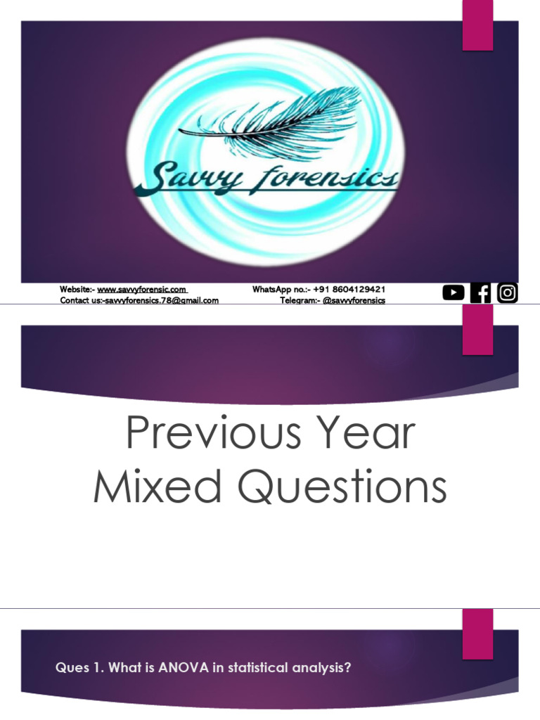 Forens Field Guide | PDF | Analysis Of Variance | Career & Growth