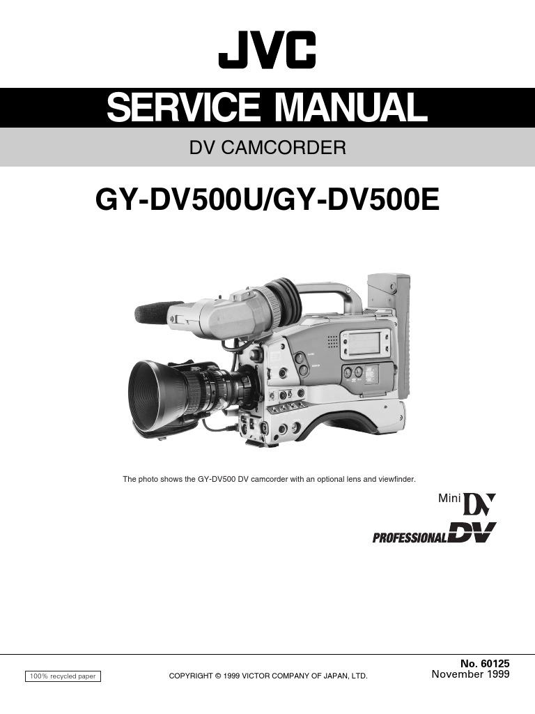 JVC GY-DV500U DV500E Service Training Manual | Electrical Connector |  Insulator (Electricity)