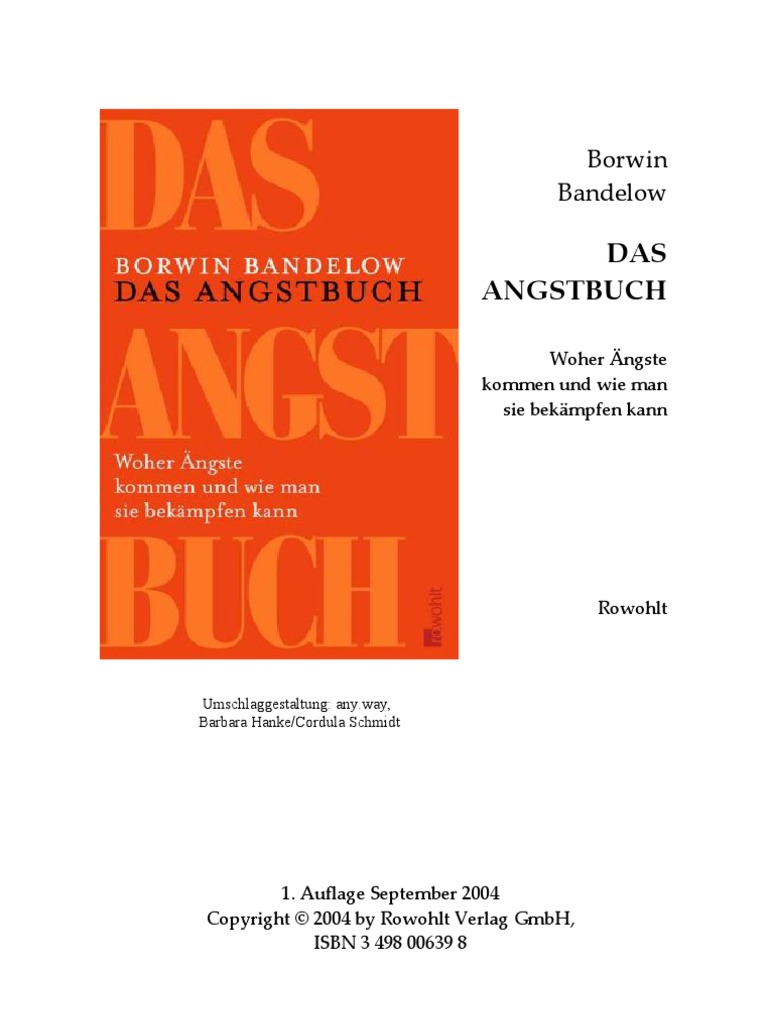 Borwin Bandelow Das Angstbuch