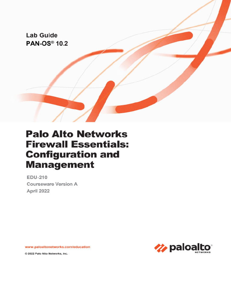 Palo Alto Networks Firewall 10.2 Essentials Configuration and ...