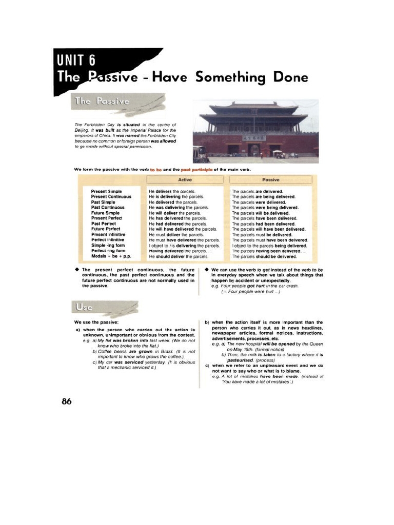 The Passive + Have STH Done | PDF
