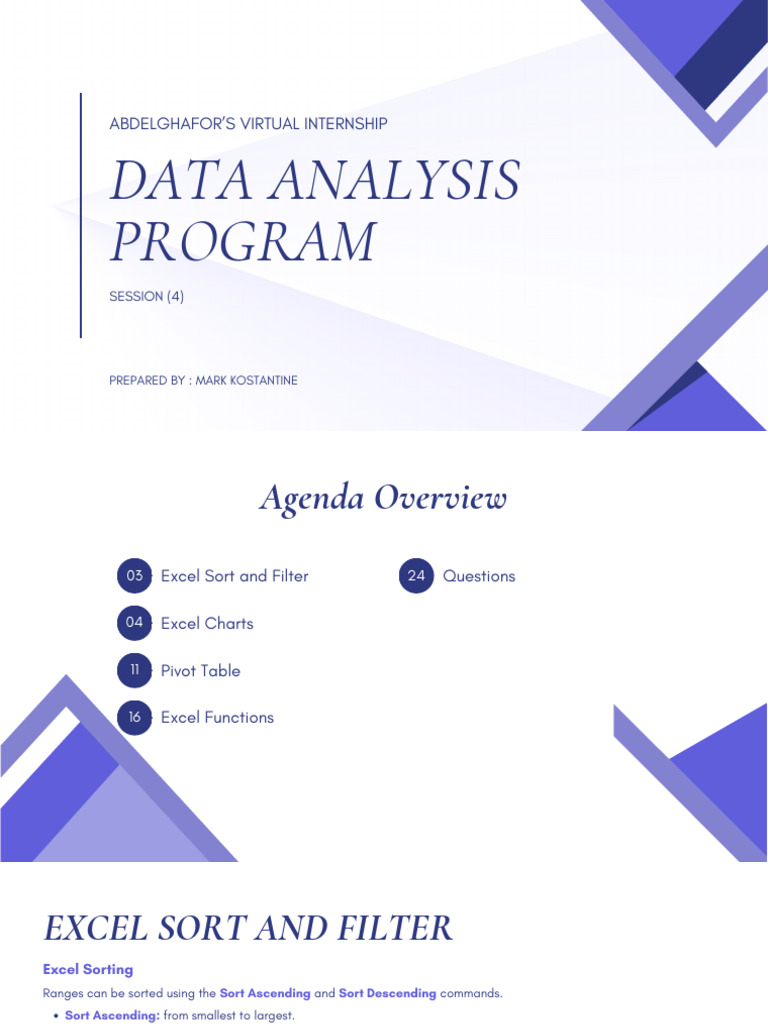 Data Analysis Program - Session 4 | PDF