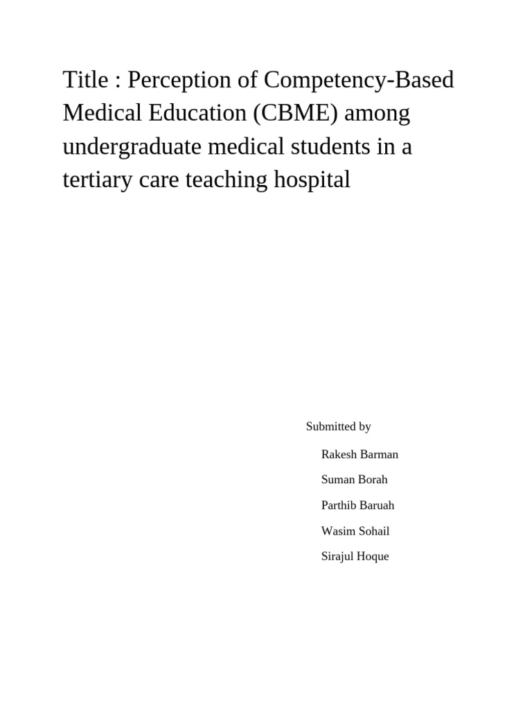 Cbme Word Document11 | PDF