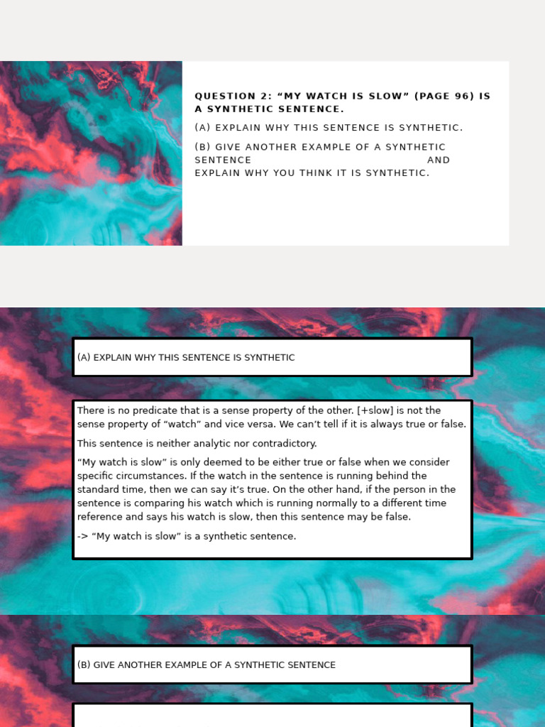 Synthetic Sentence | PDF