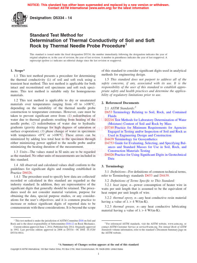 Astm D5334 14 | PDF