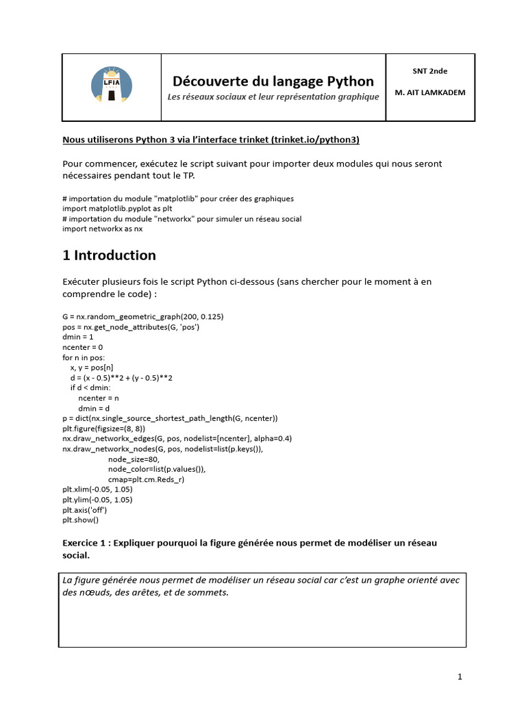 Ayoub BAHATTA - TP1-Python-SNT | PDF