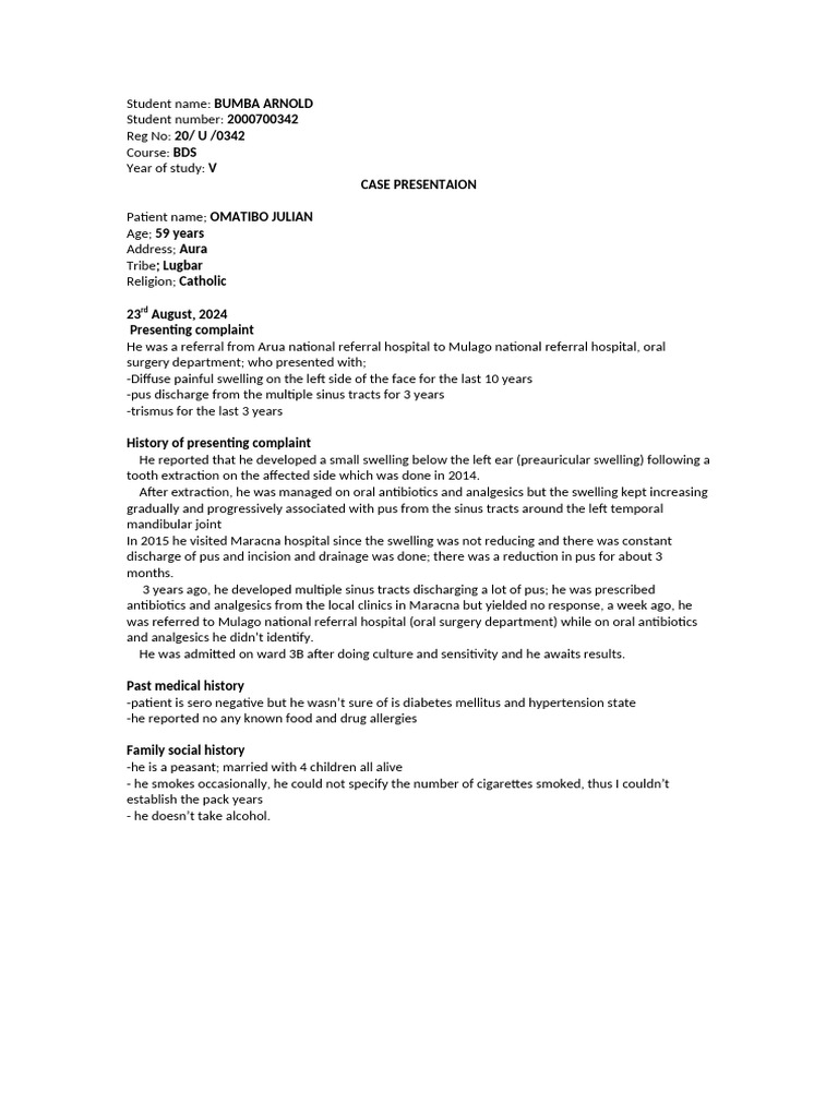 Case Write Up | PDF