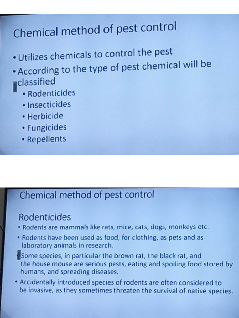Chemical Method of Pest Control | PDF