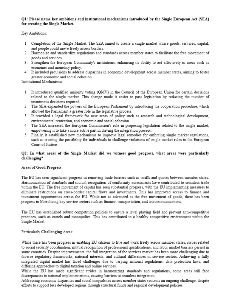 Single Market | PDF
