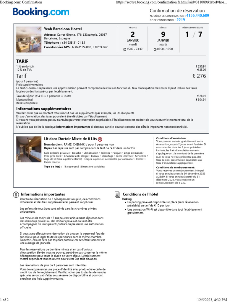 Tarif | PDF