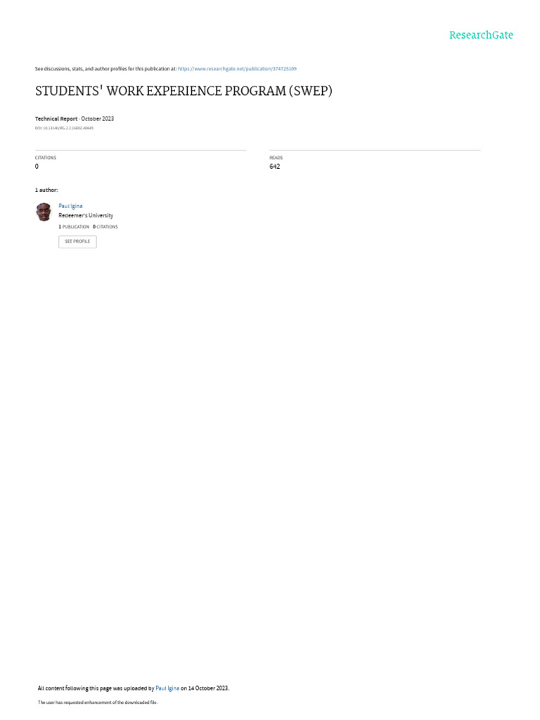 IGINAPAULFinal SWEPReport 3 | PDF | Foundation (Engineering) | Computers