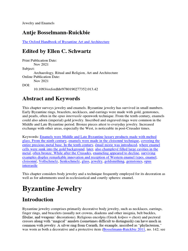 Antje Bosselmann Ruickbie Byzantine Jewe PDF