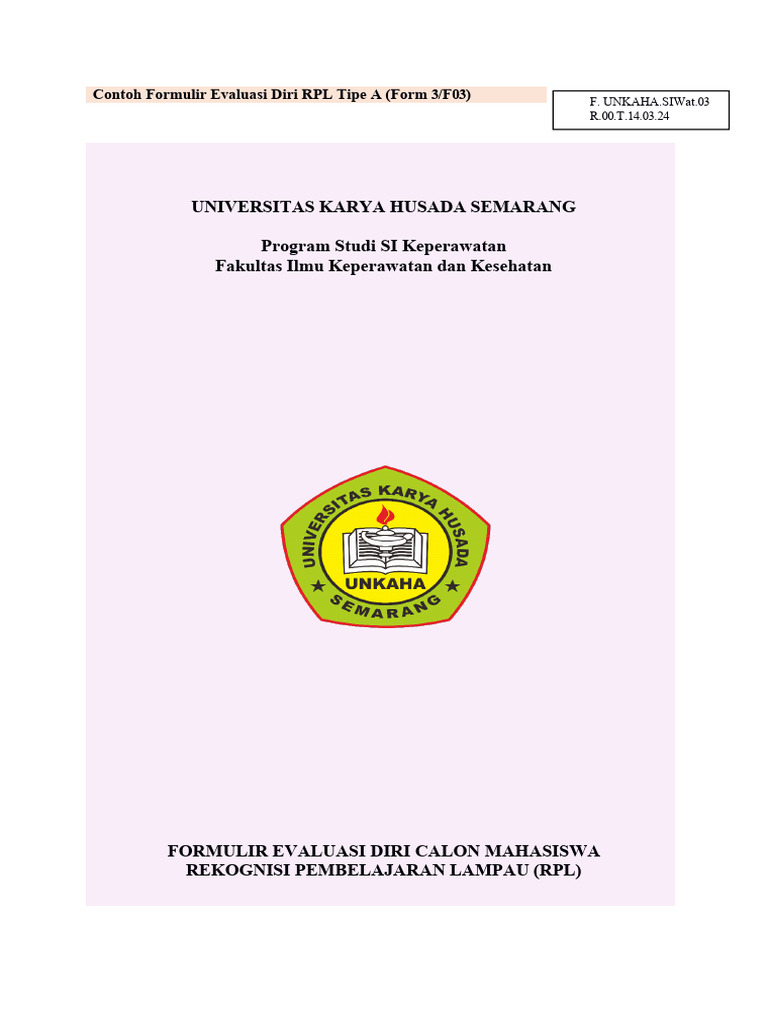 Salin-3. Form Evaluasi Diri - RPL. | PDF