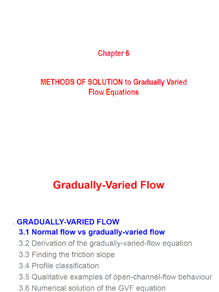 GVF Equation Derivation and Flow Profiles | PDF | Chemical Engineering ...