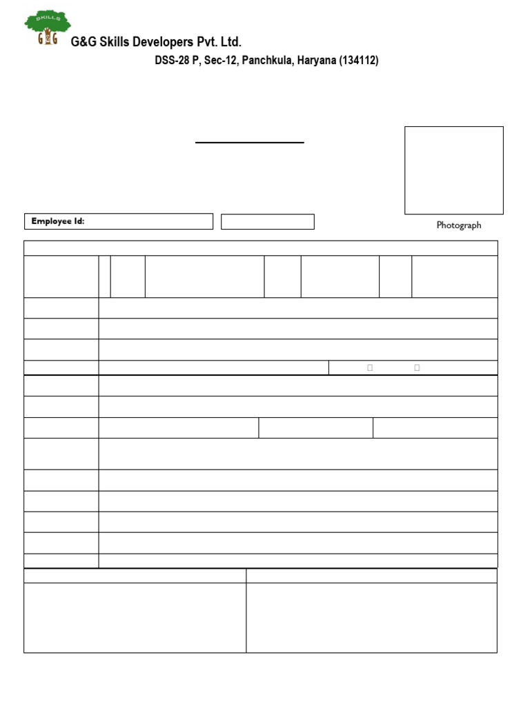 Employee Details Form | PDF