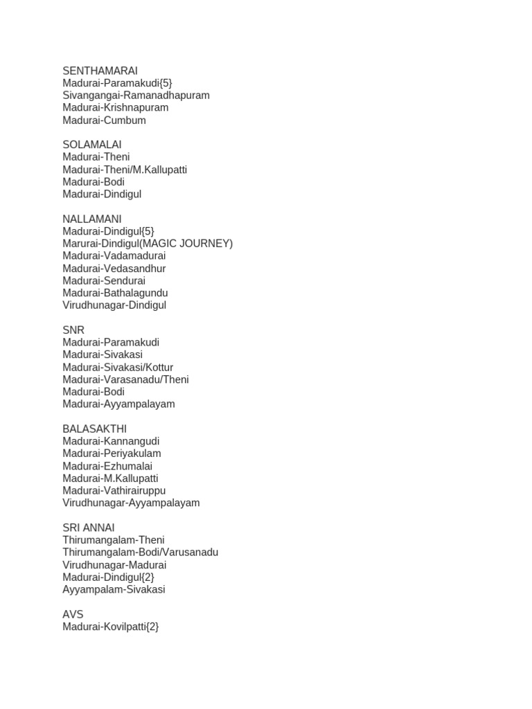 Bus Route | PDF