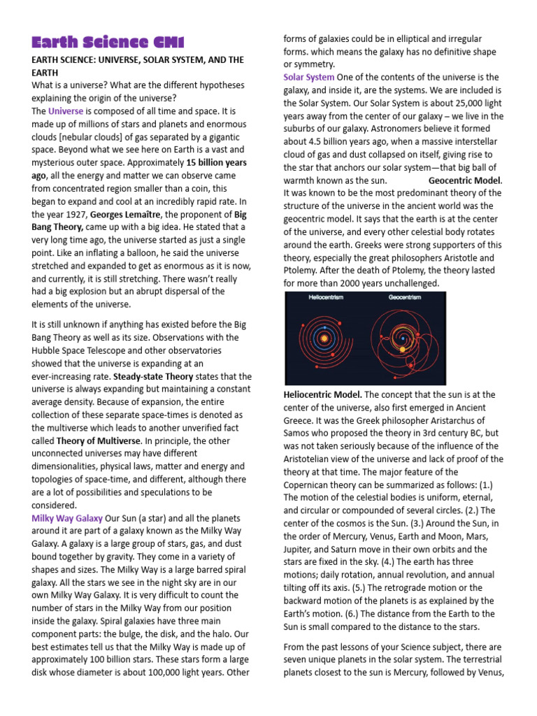 2ND TERM - Earth Science | PDF