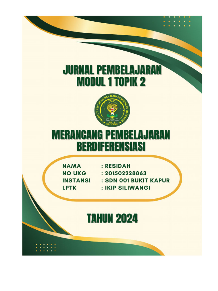 JURNAL PEMBELAJARAN Modul 1 | PDF