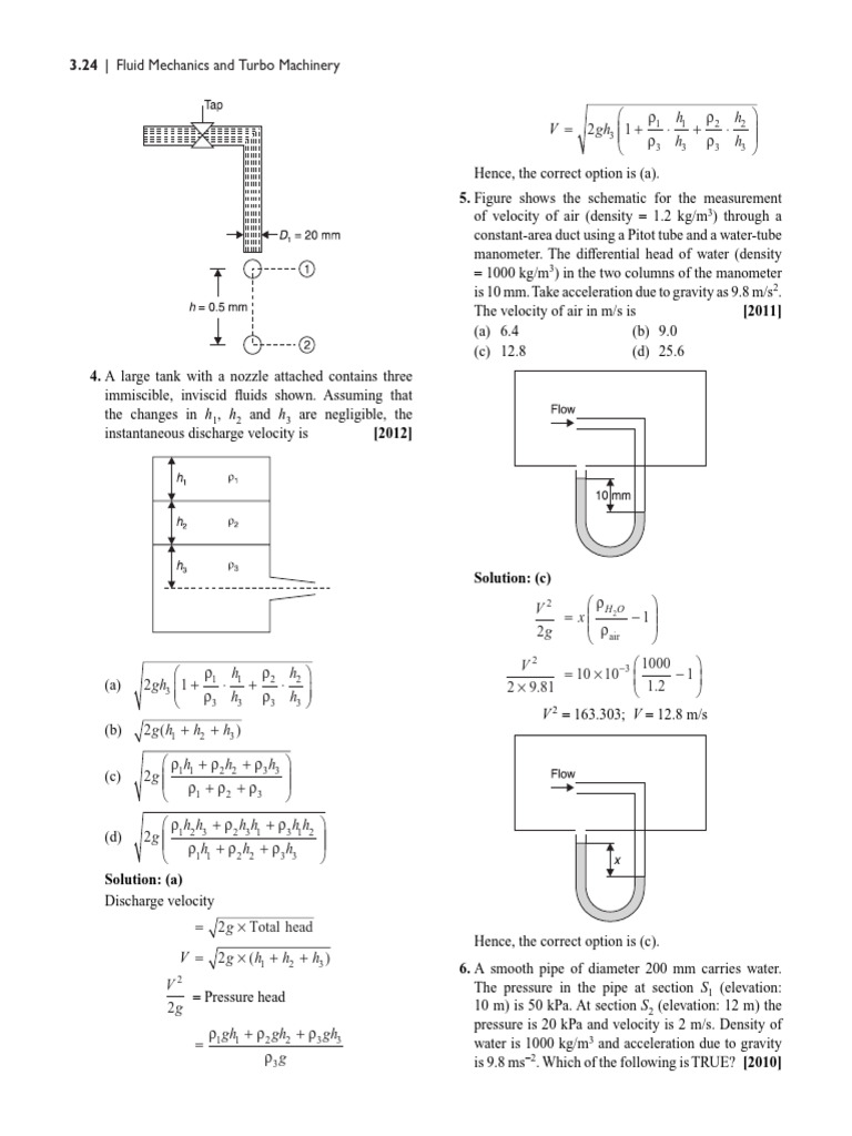 GH H H H H: Fluid Mechanics and Turbo Machinery | PDF