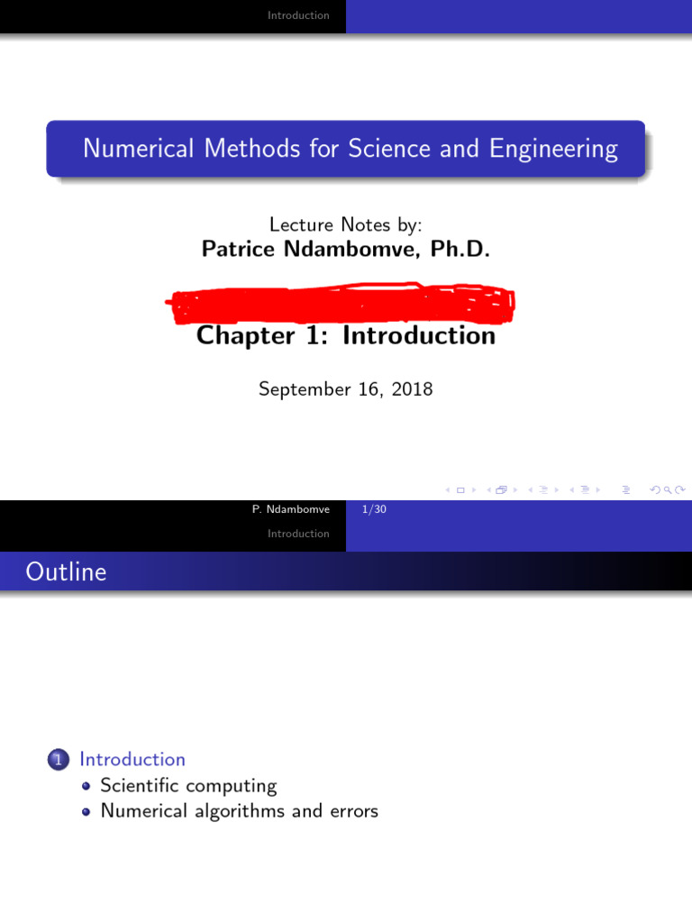 Iuc numerical methods lecture notes pdf