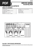 Boss ME-50 Service Notes